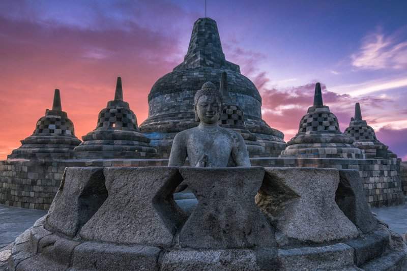 Borobudur Temple - Seeing mind's nature, at rest and in movement