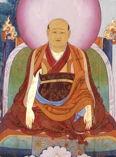 Patrul Rinpoche, author of The Life and Liberation of the Mind - Patrul Rinpoche. Image from the murals of Shechen Monastery